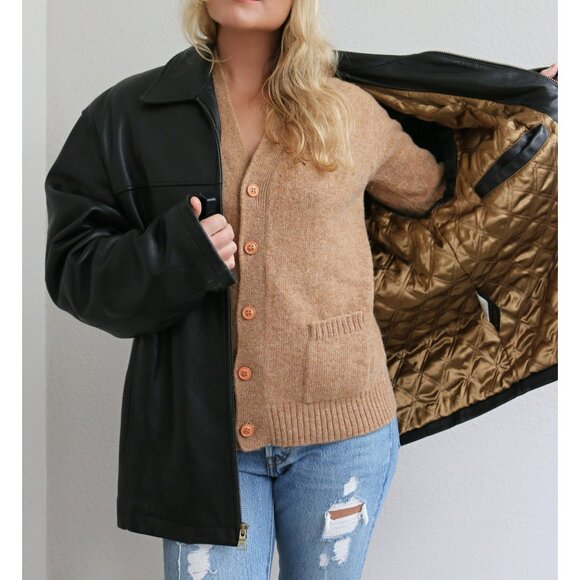 2000s Y2K Andrew Marc New York Buttery Soft Leather Jacket // Men's Large - Picture 10 of 10